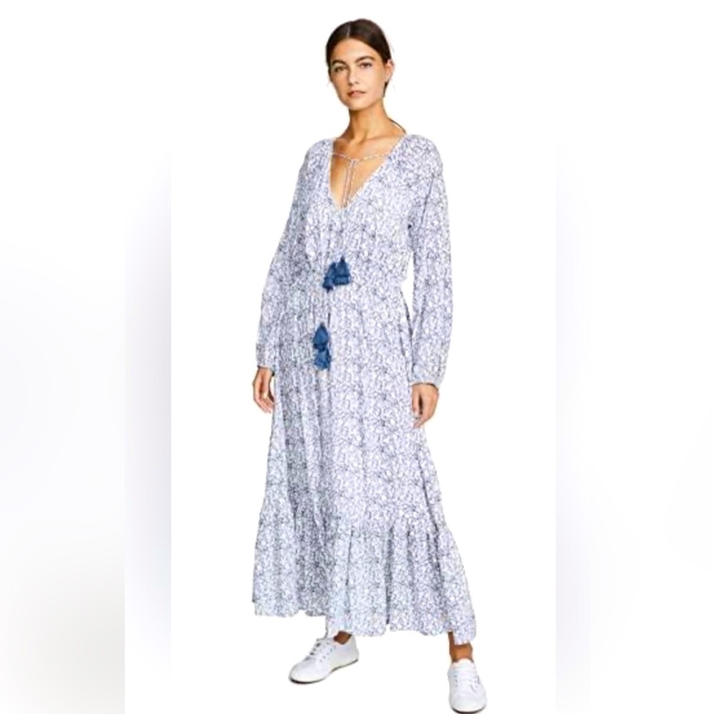 NWT Roller Rabbit Chambray Fil Coupe Olaya Dress L